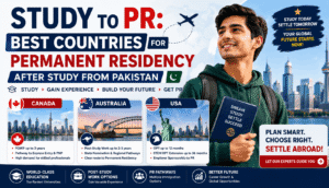 Best countries for permanent residency after study from Pakistan